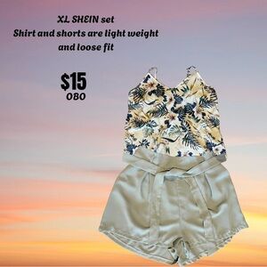 Floral Tank and Shorts Set